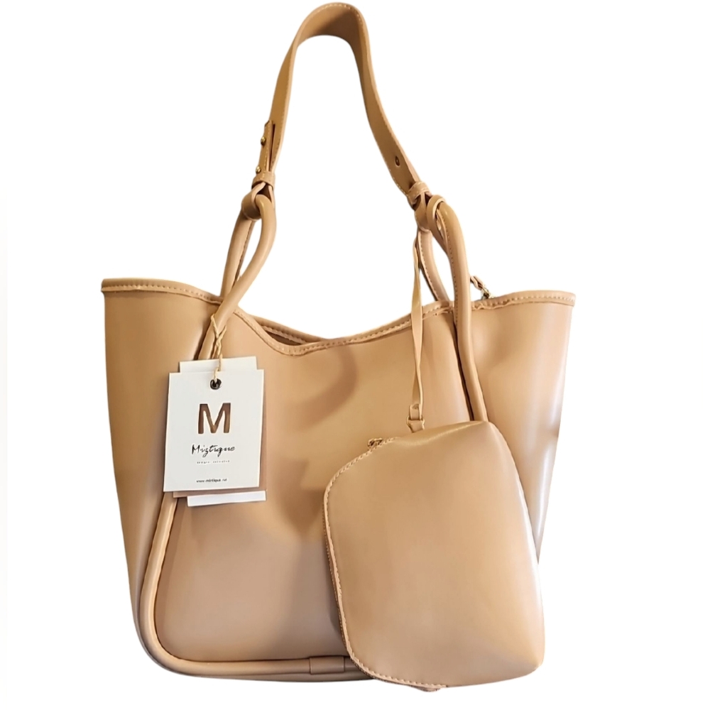 Miztique Bag In Bag Tan Women's Bag Set
